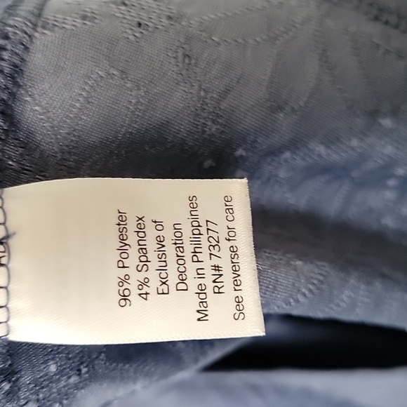 Lauren Conrad XXL Textures Blue Bubble Sleeve Blouse Top - Picture 4 of 5